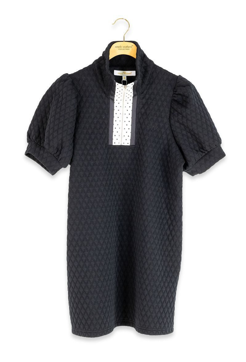 Adult Quilted Dot Trim Dress