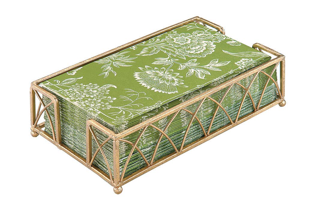 Paper Guest Towel Gold Metal Caddy