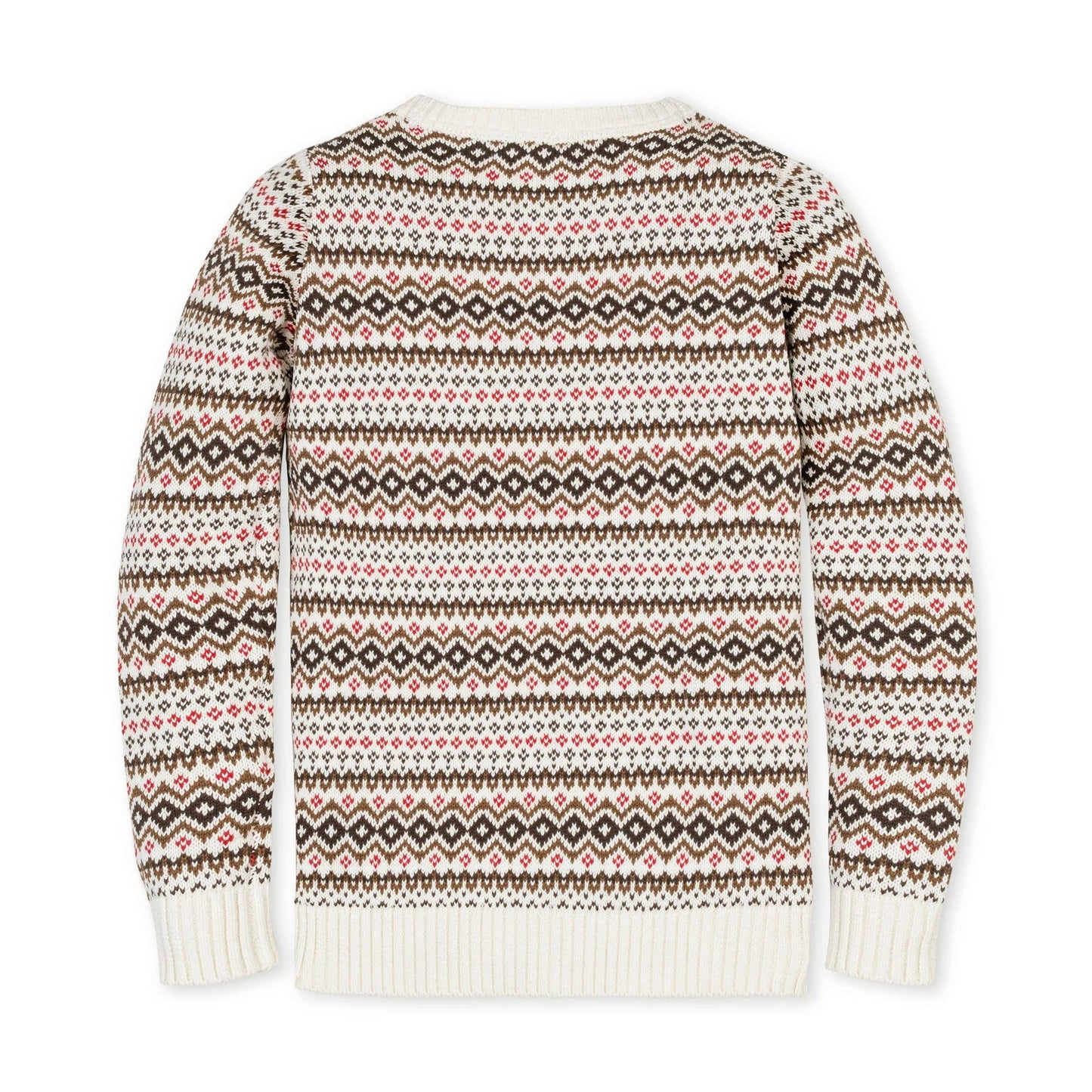 Organic Intarsia Crew Neck Sweater