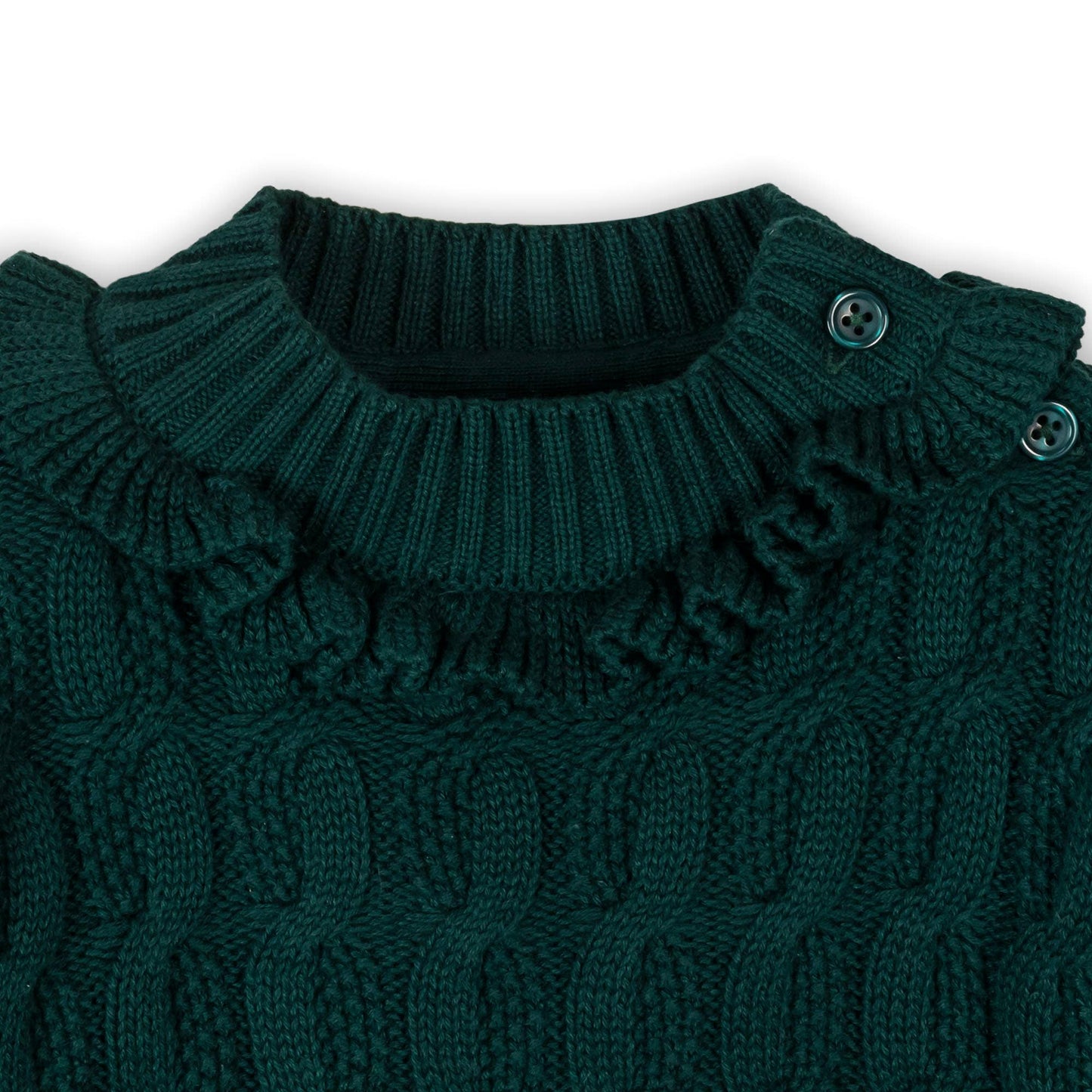 Organic Ruffle Edge Sweater Dress