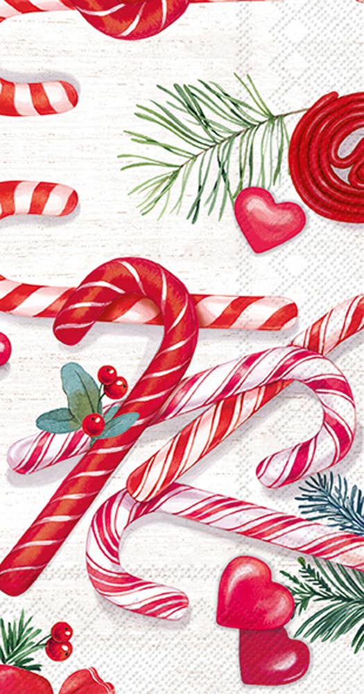 Paper Guest Towels Candy Canes