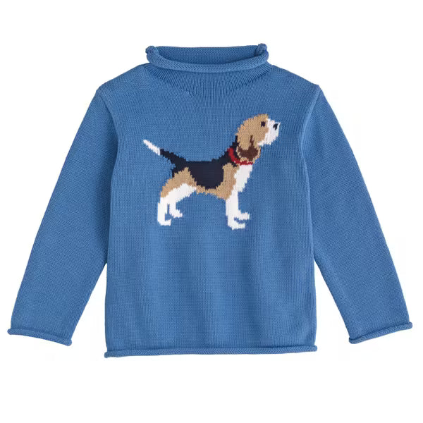 Beage Dog Rollneck Sweater