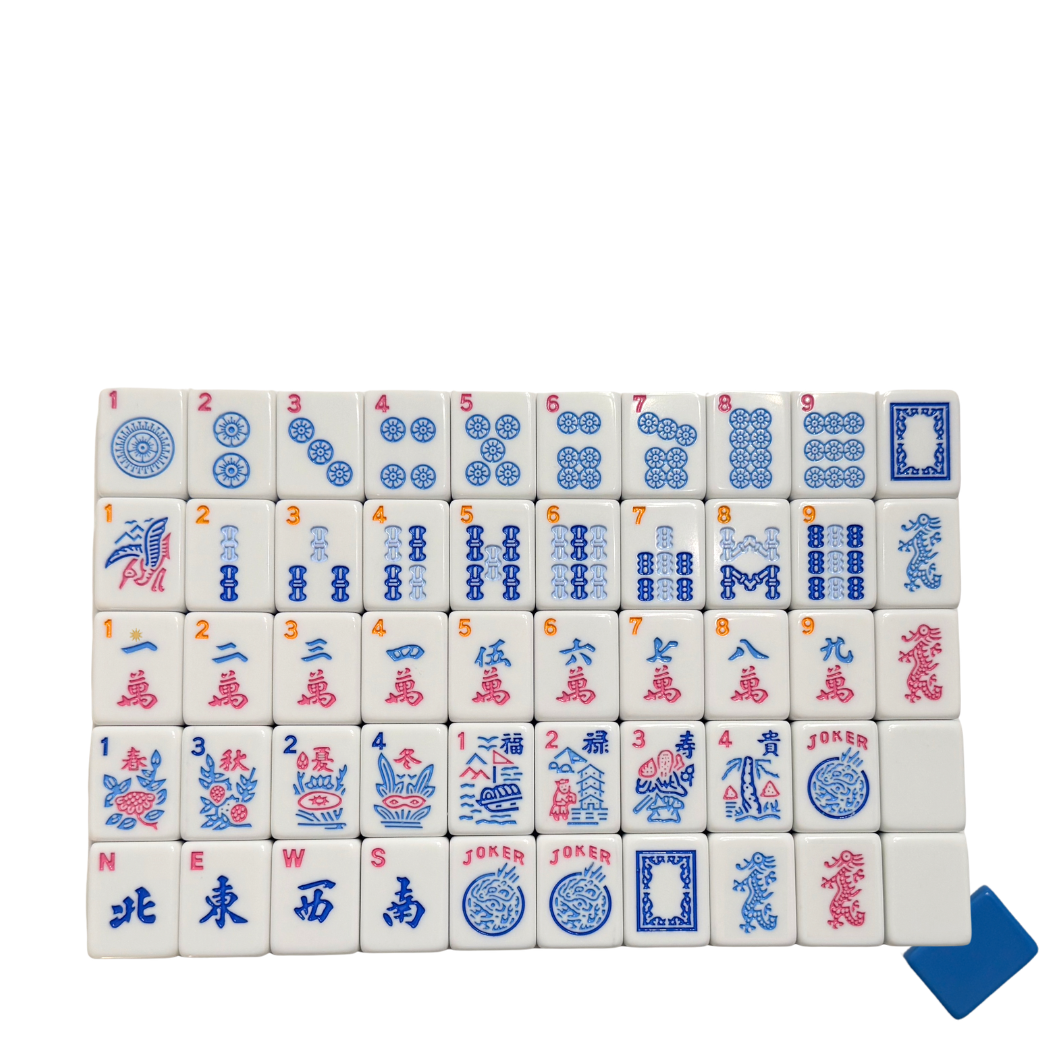 American Mahjong Tile Set (166) Blue