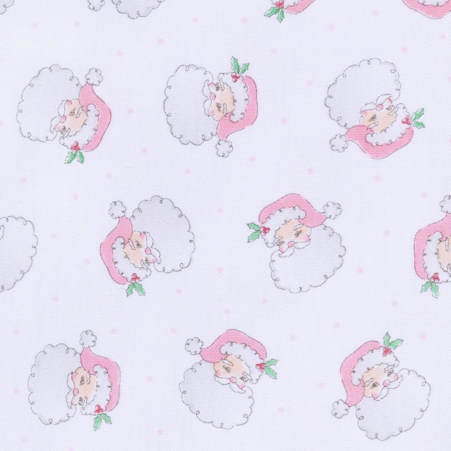 Santa Baby Pink Ruffle Zip Footie
