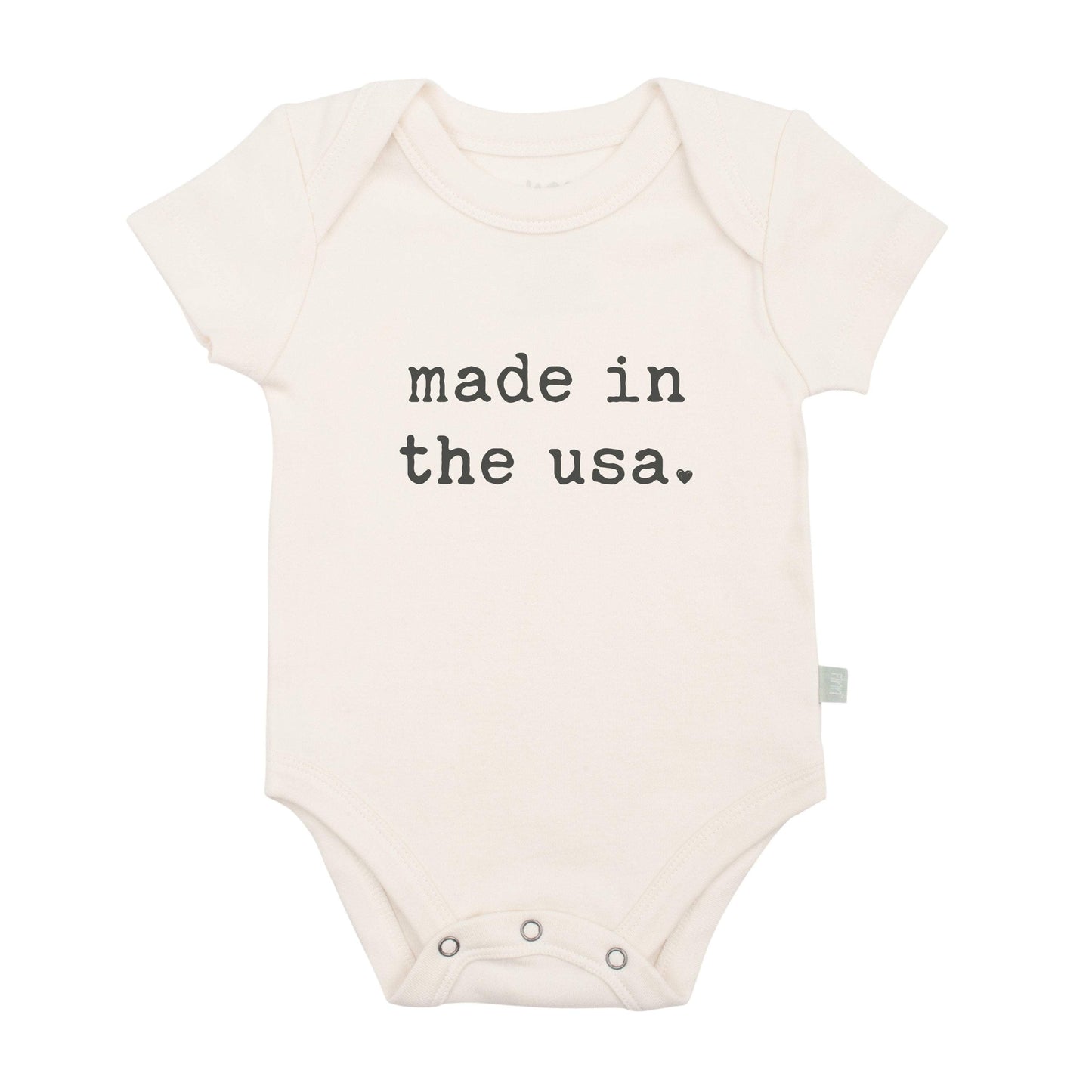 Made in the USA organic onesie