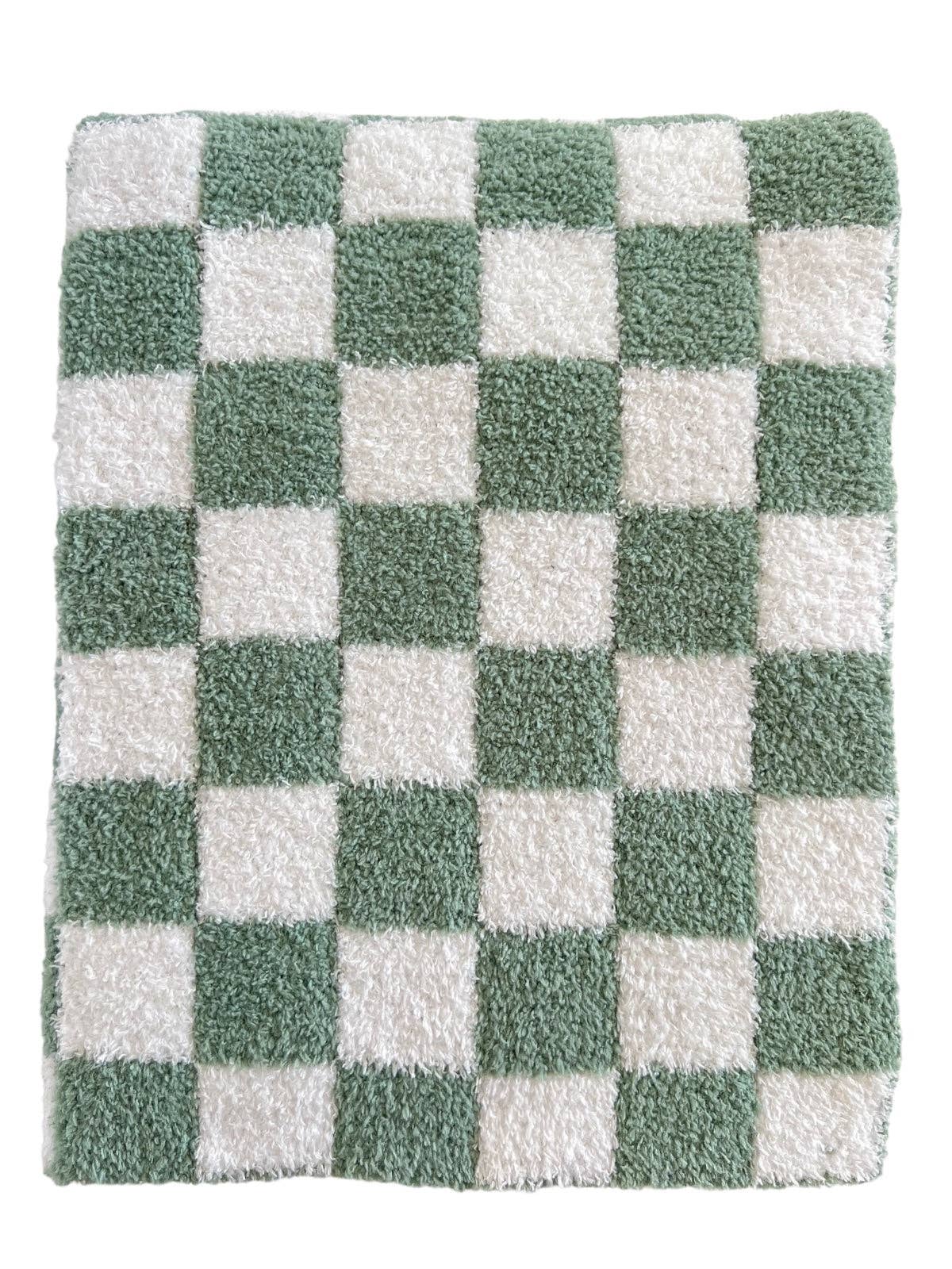 Phufy® Bliss Sage Checkerboard Blanket