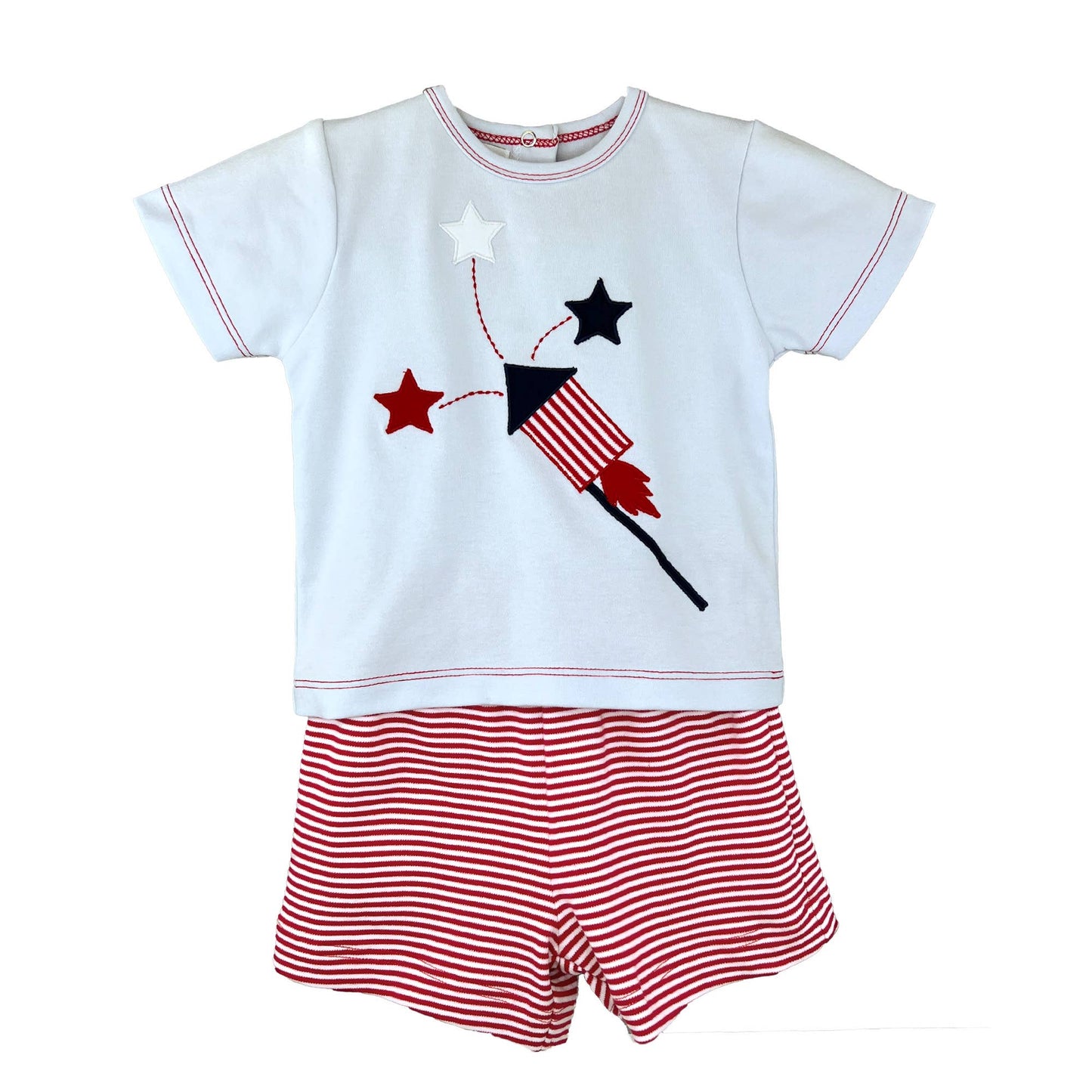 Knit Patriotic Short Set