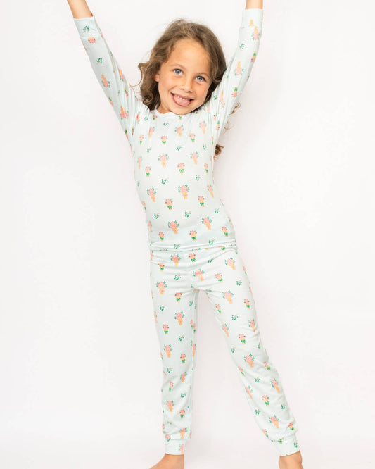 Kid's Blooms Here PJ Set