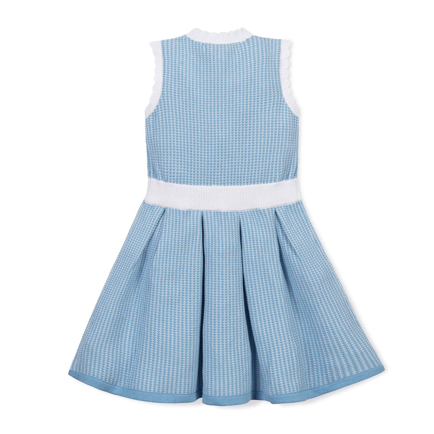 Organic Button Blue Sweater Dress