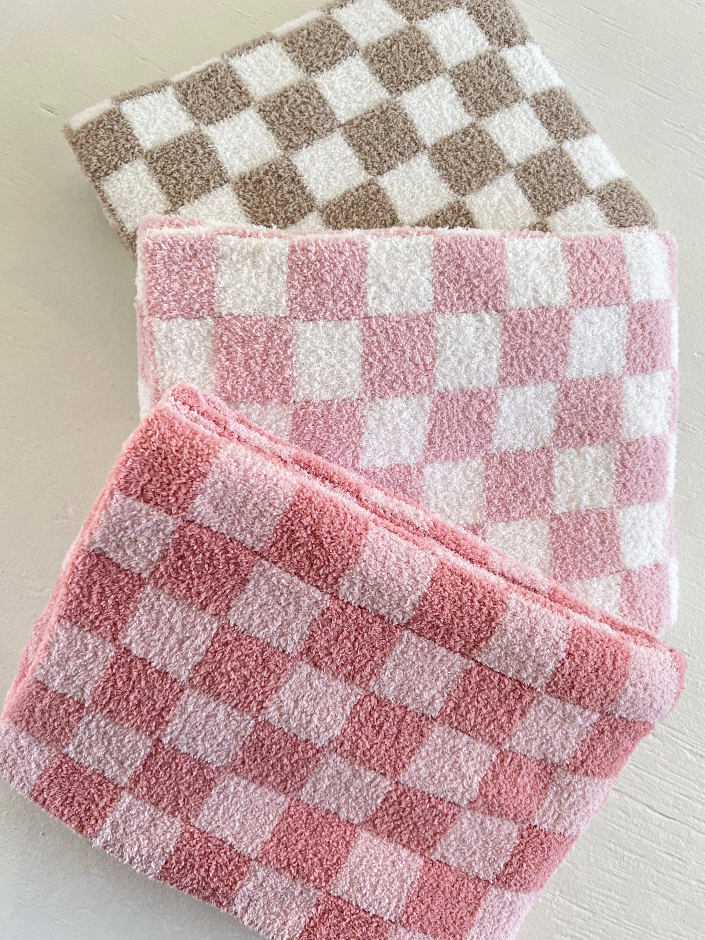 Phufy® Bliss Rose Checkerboard Blanket