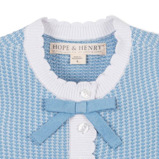 Organic Button Blue Sweater Dress