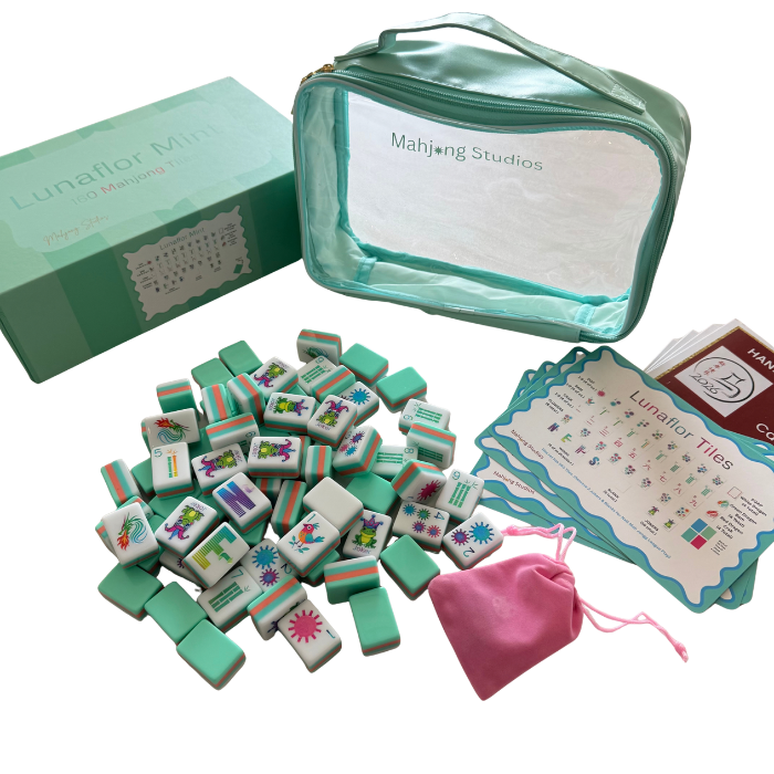 Teal Lunaflor Mahjong Tiles Set