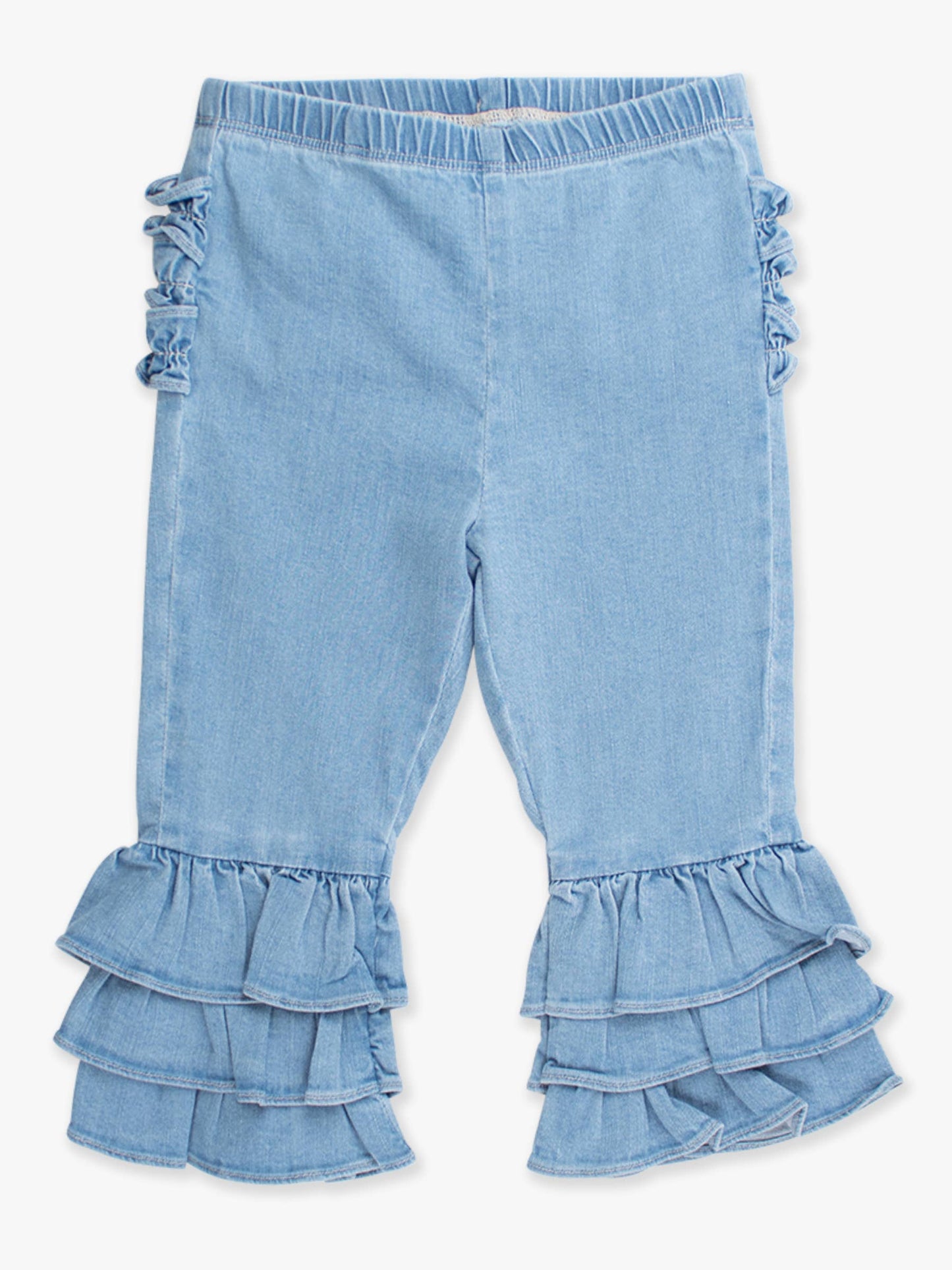 Toddler Denim Ruffle Flare Pants