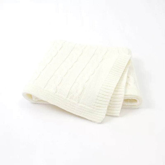 Cable Knit Stroller Blanket