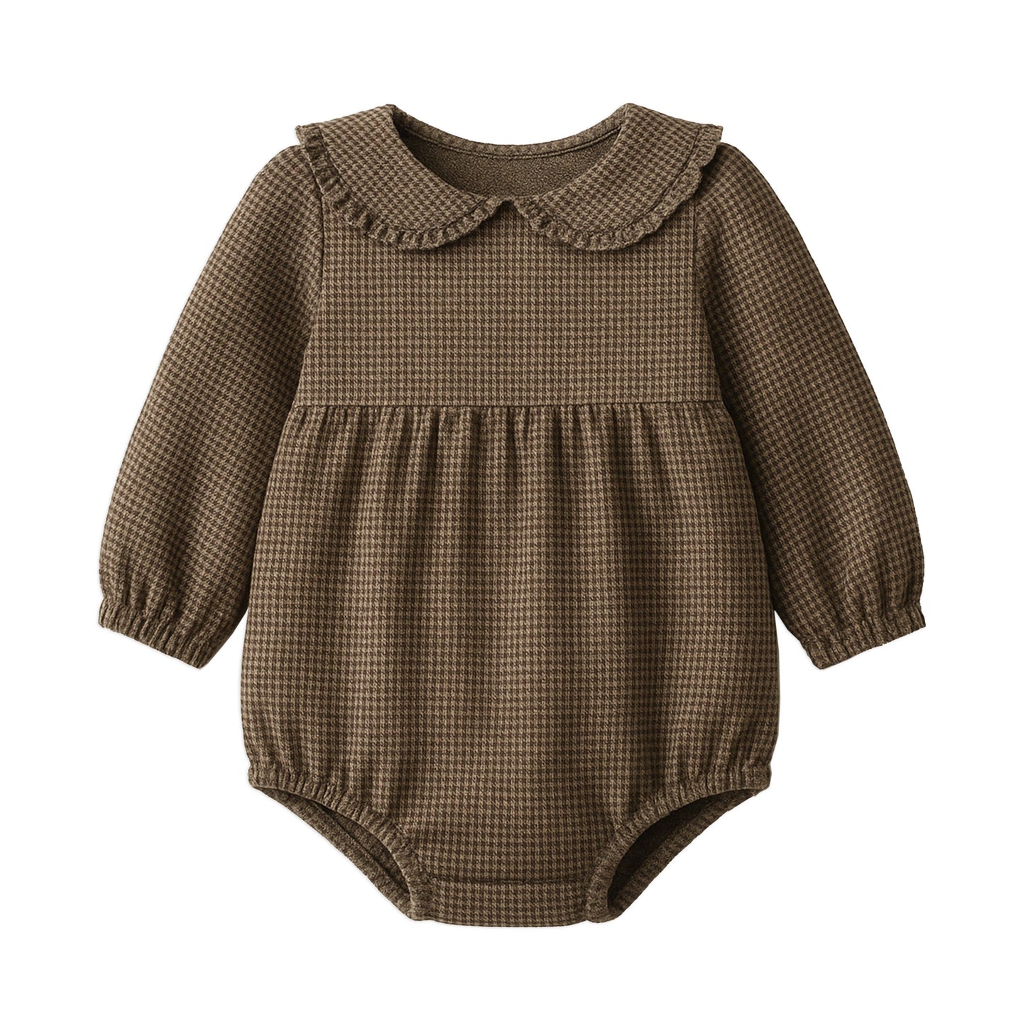 Flannel Romper Chestnut