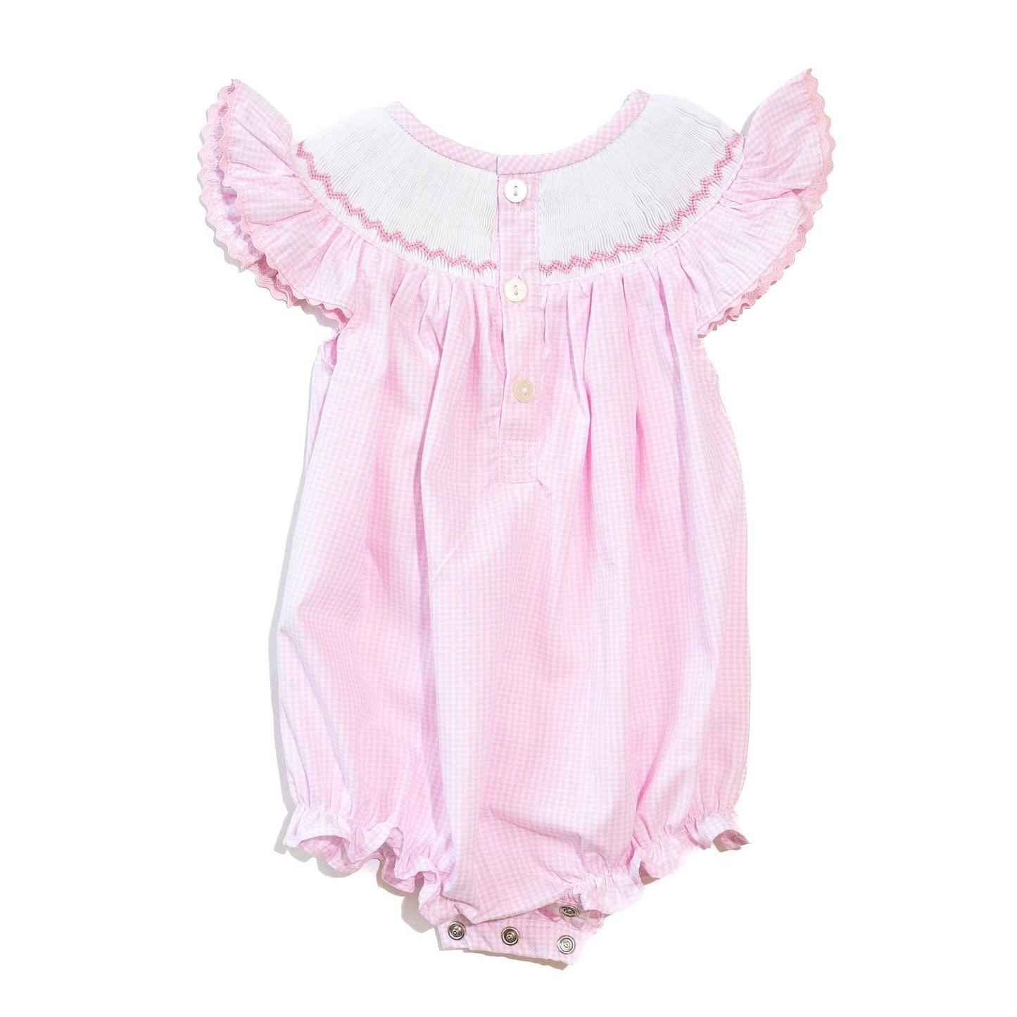 Little Sister Smocked Gingham Bubble