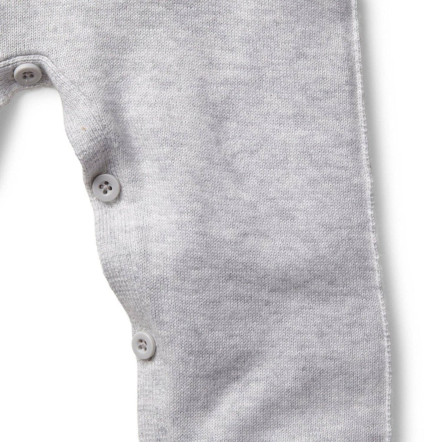 Raglan Knit Romper Gray