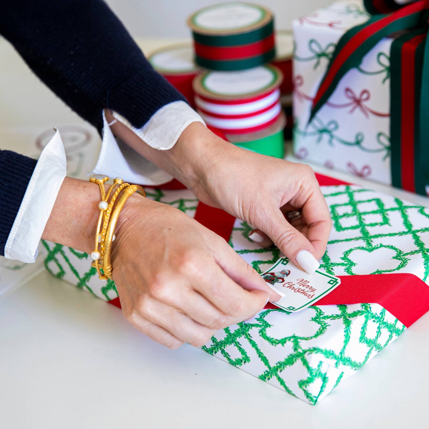 Continuous Roll Gift Wrap | Clover Lattice