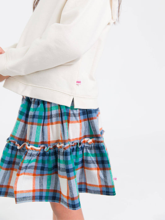 Peyton Plaid Smocked Skirt