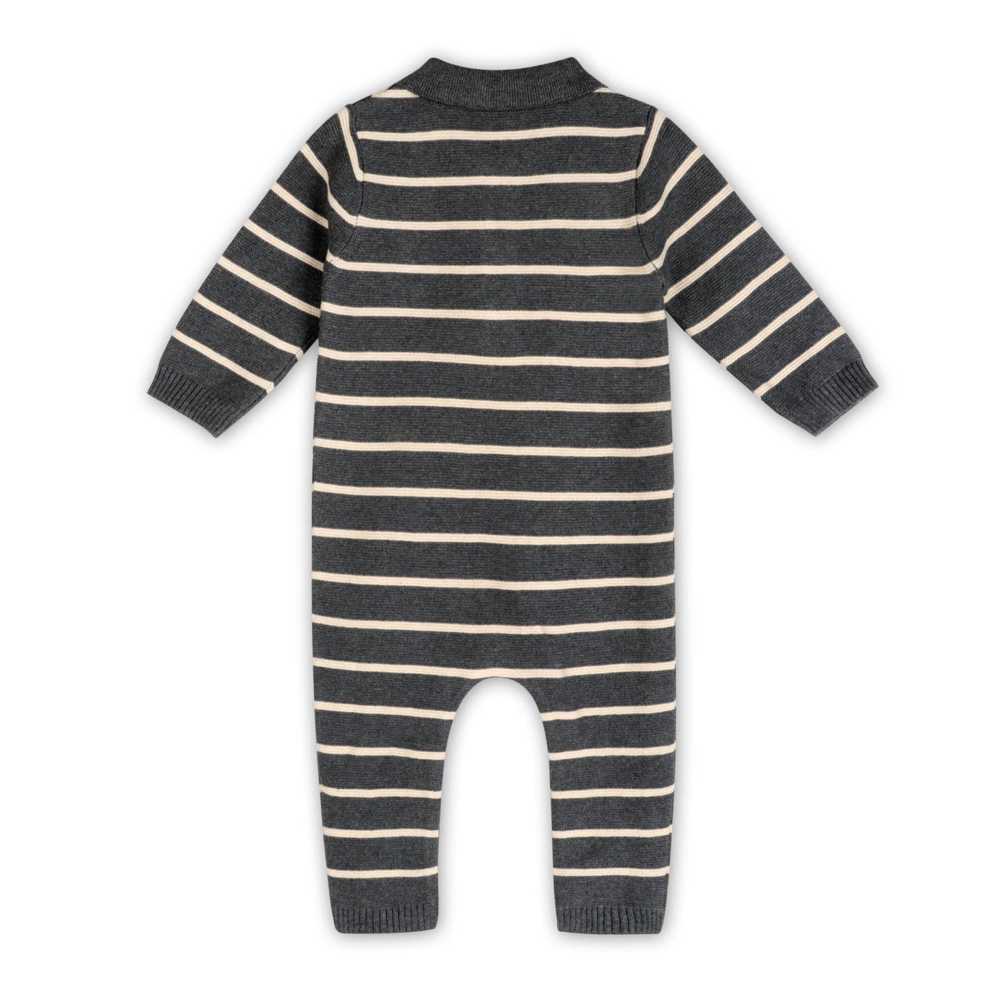 Bear Face Stripe Organic Jumpsuit