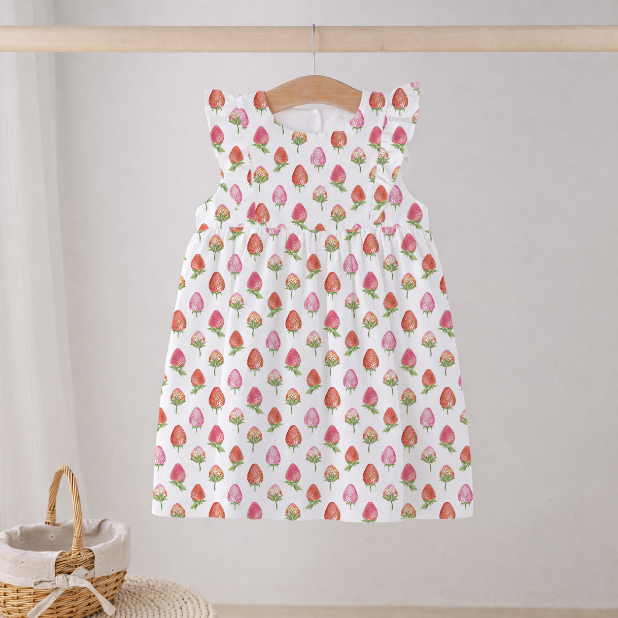 Strawberry Organic Muslin Dress