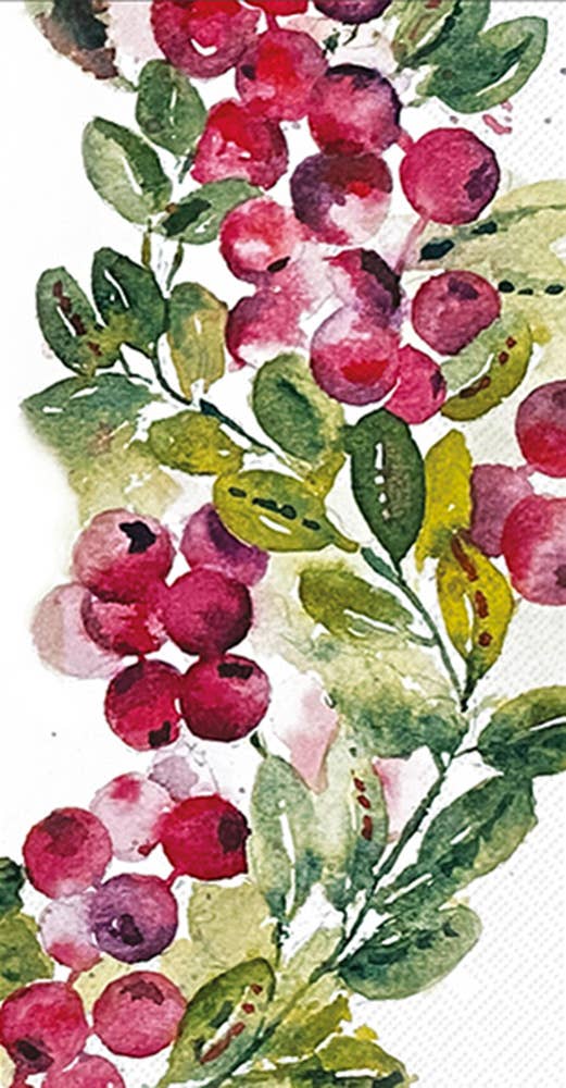 Paper Guest Towels Cranberry Wreath