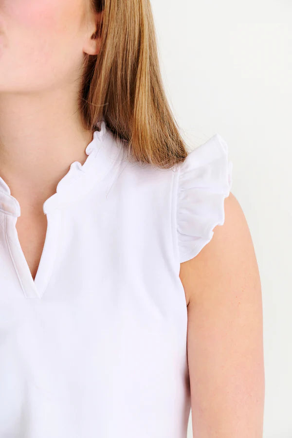 Rosie Ruffle Top in White