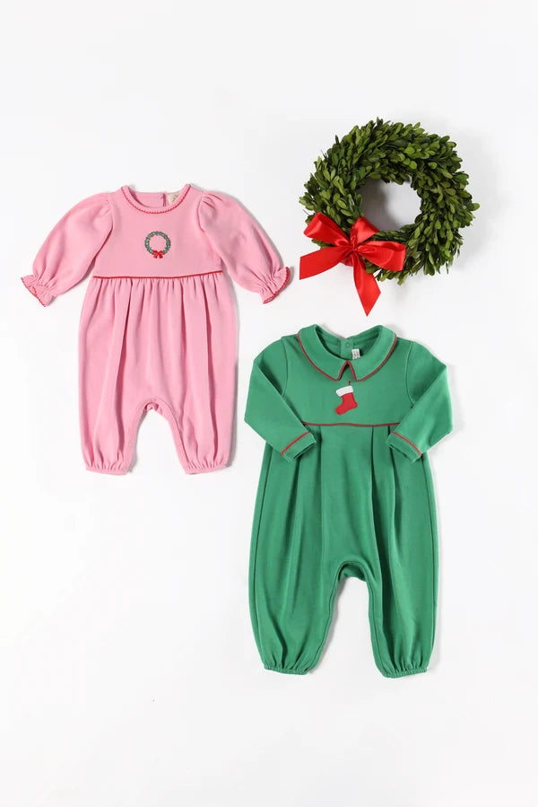 LS Ramona Ruffle Romper Hamptons Wreath