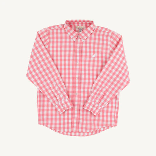 Dean's List Dress Shirt Pink Gingham