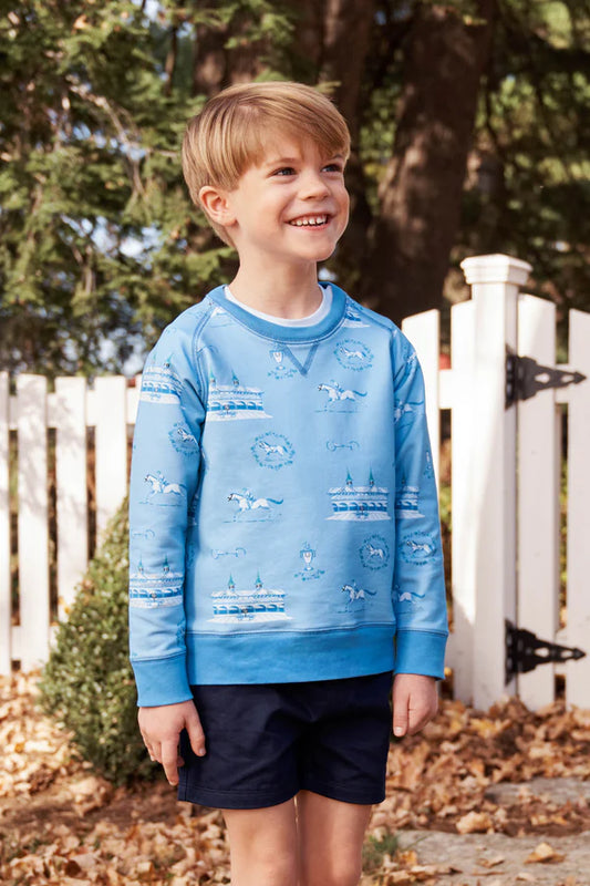 Cassidy Crewneck in Derby Blue