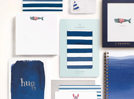 Navy Stripe Tissue Paper