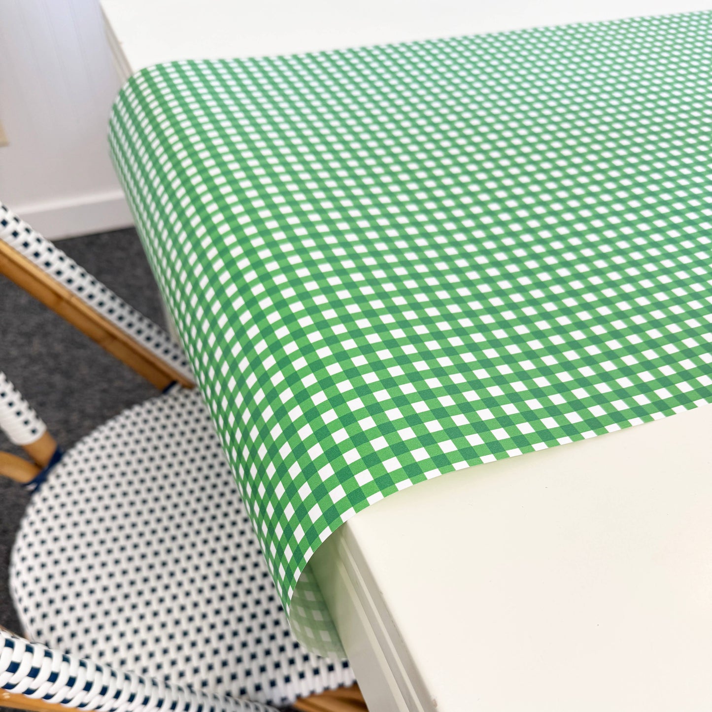 Paper Table Runner Green Check