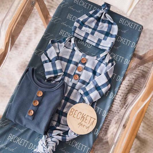 Paxton's Plaid Gown Set