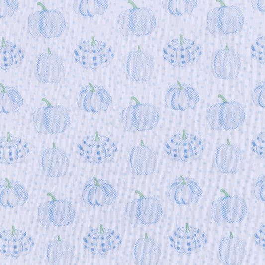 Precious Pumpkins Zip Playsuit Blue