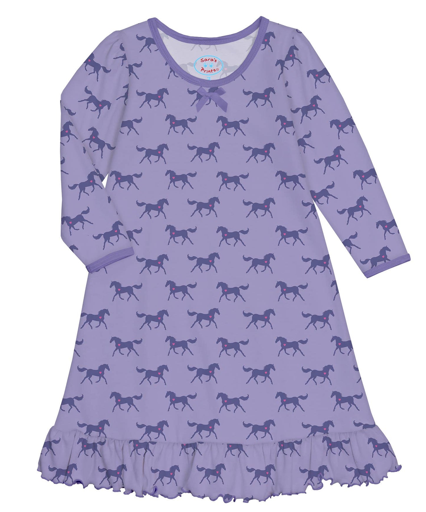 Long-Sleeve Horse Nightgown