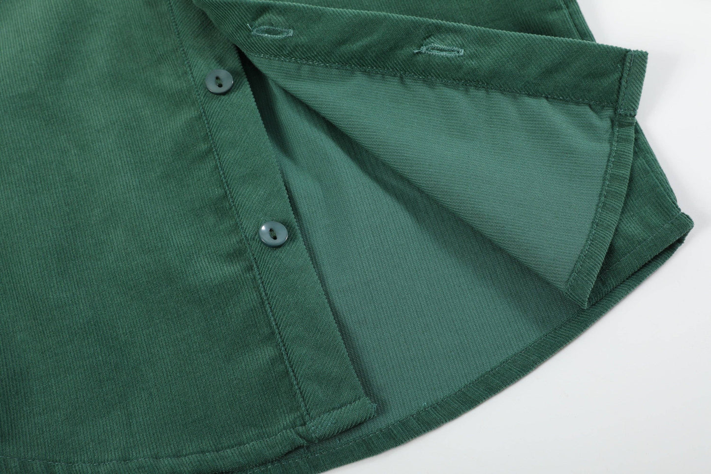 Green Corduroy Santa Buttondown