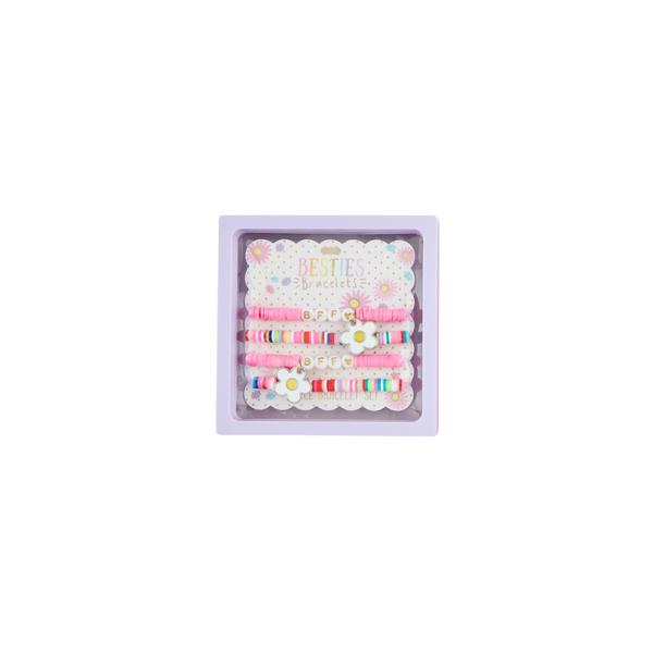 BFF Flower Beaded Bracelets Set
