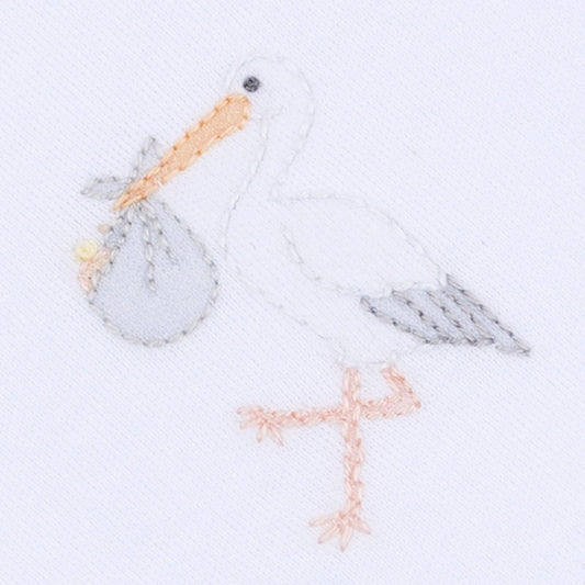 Vintage Stork White Hat