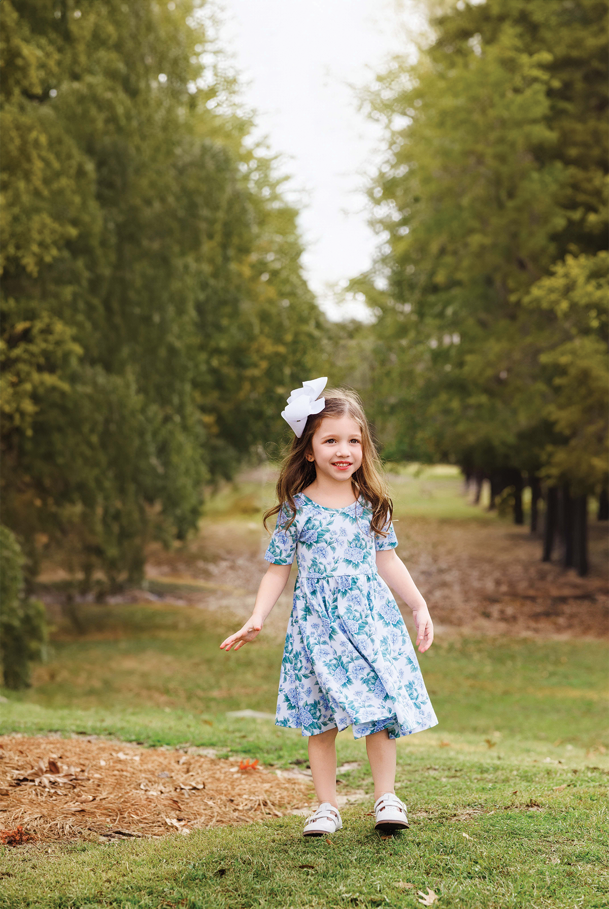 Hydrangea Organic Twirl Dress