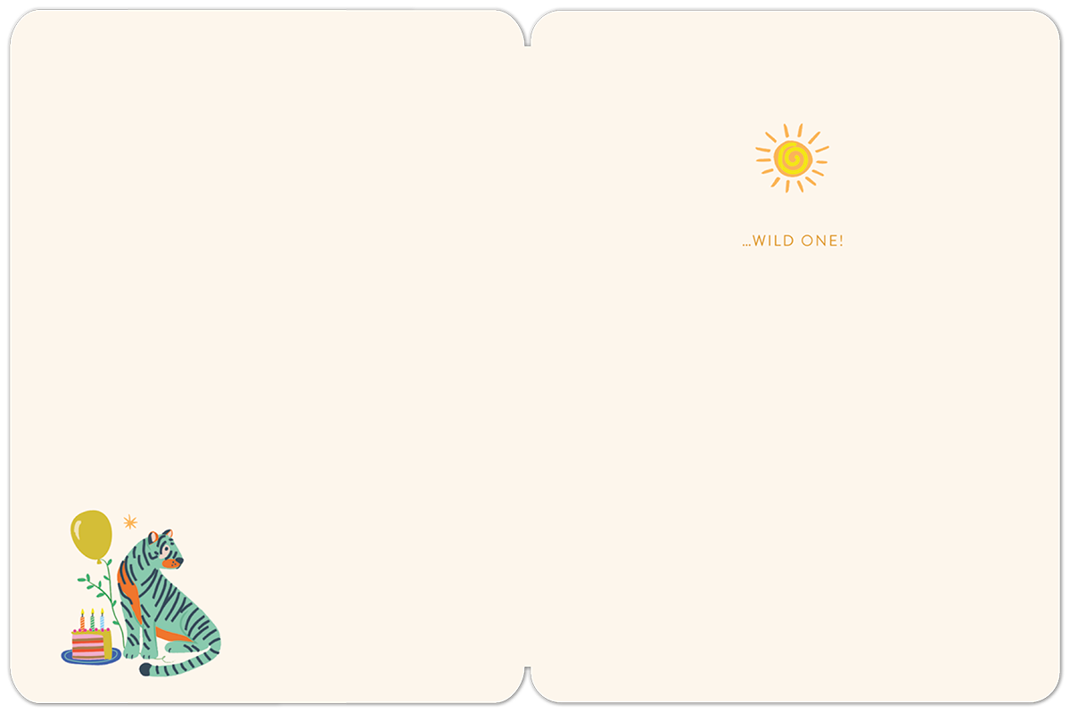 Patterned Animals Birthday Card