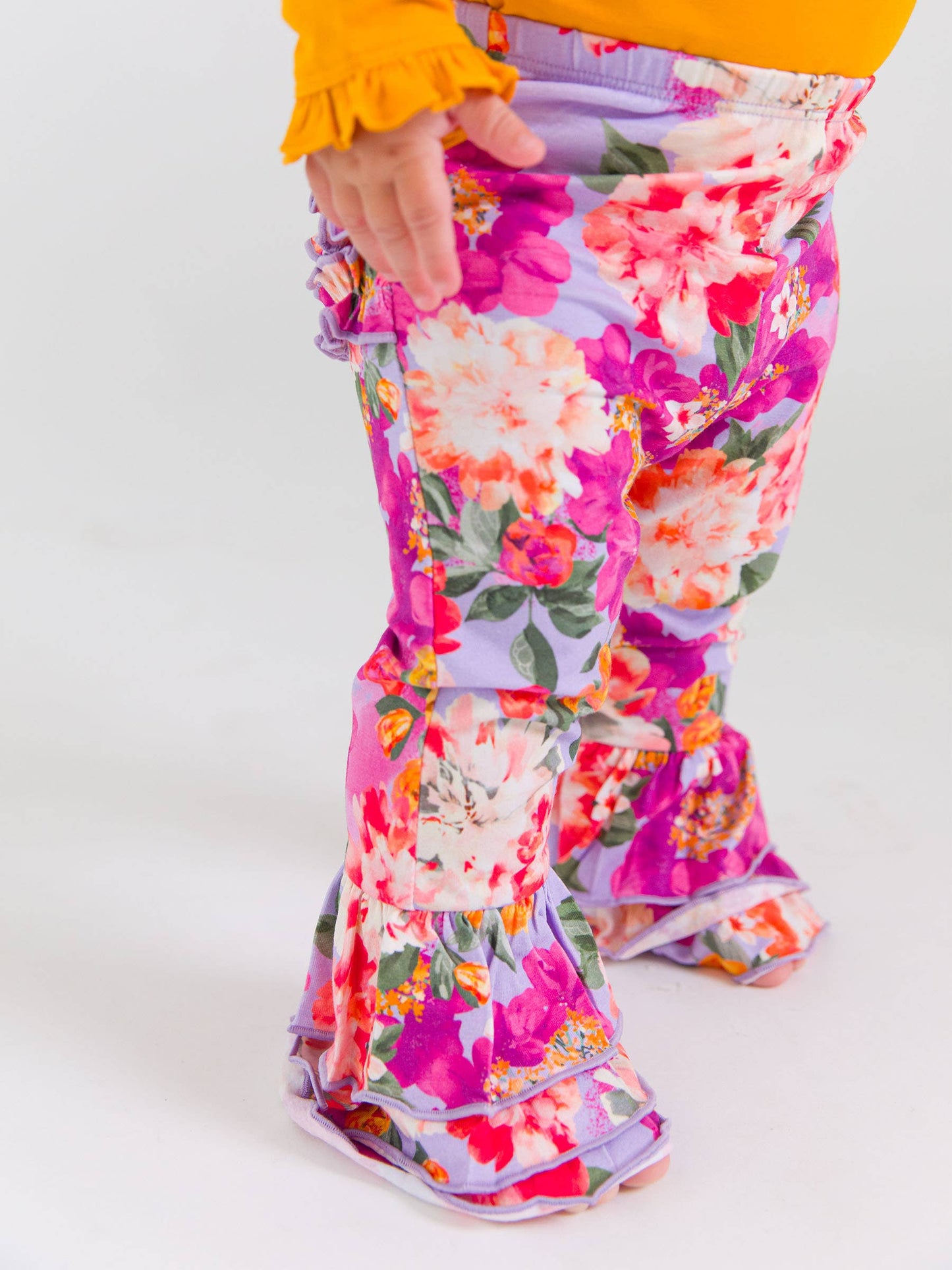 Baby Girls Floral Ruffle Flare Pants
