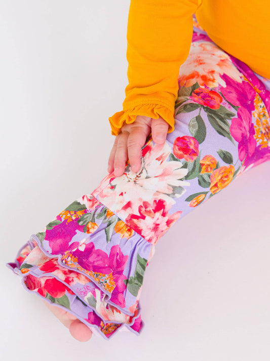 Baby Girls Floral Ruffle Flare Pants