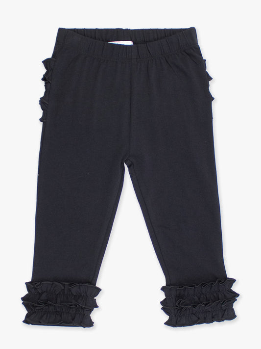 Black Classic Ruffle Leggings