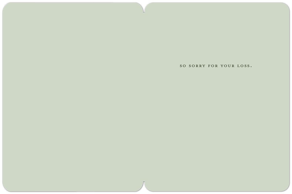 Green Leaves Sympathy Card
