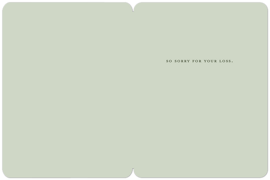 Green Leaves Sympathy Card