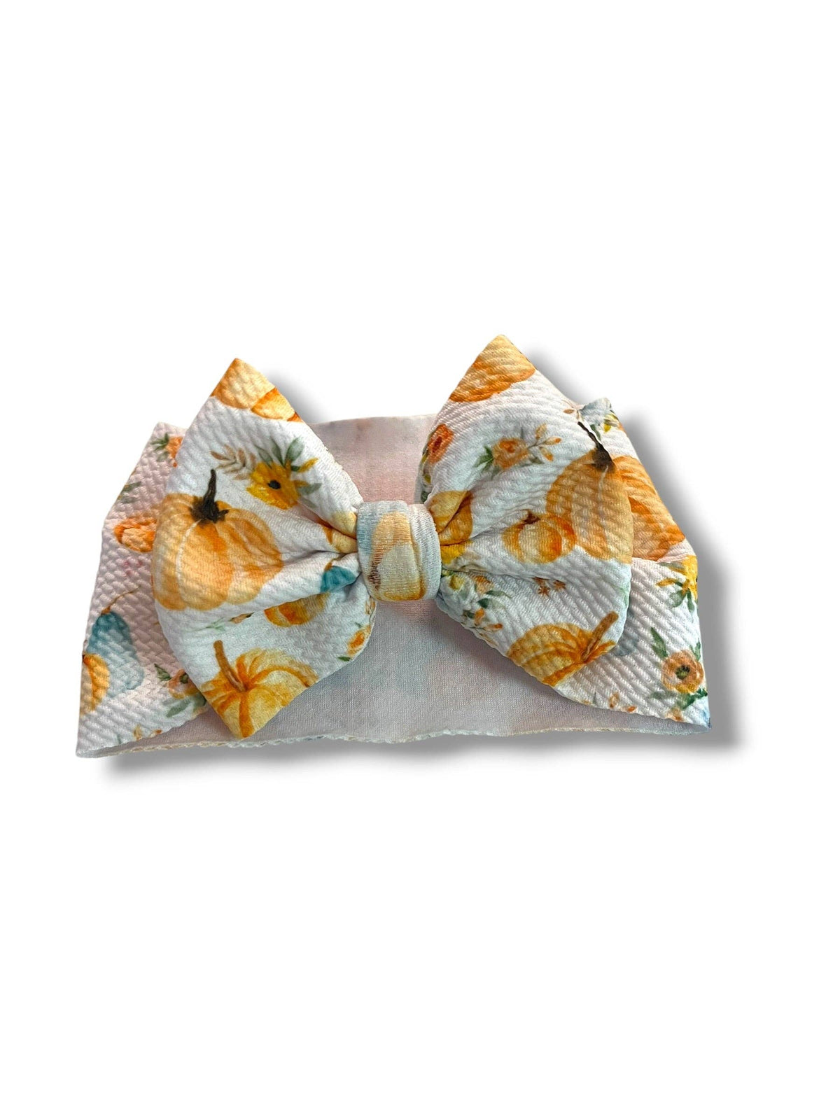 Pumpkin Floral Headwrap Bow