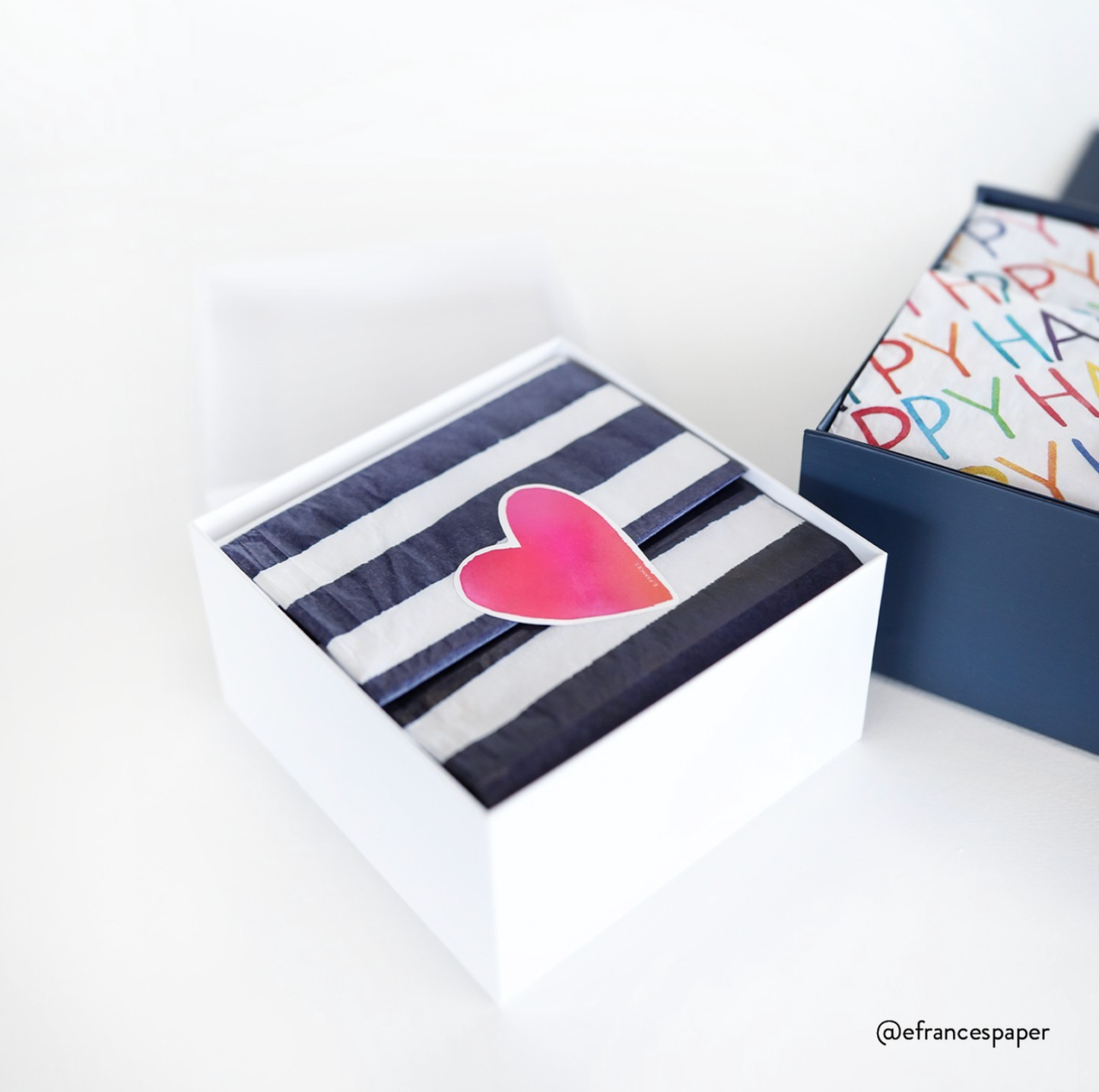 Navy Stripe Tissue Paper