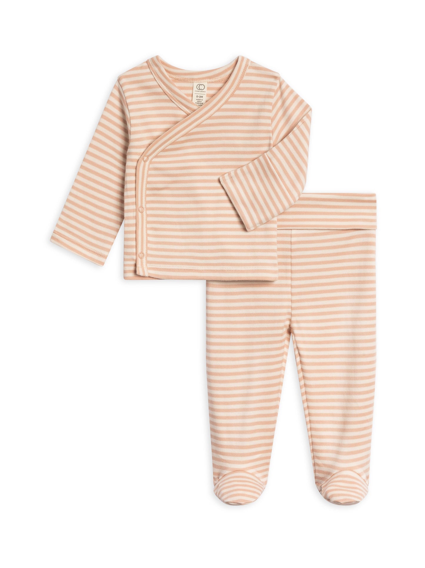 Riley Kimono Ballet Stripe Set