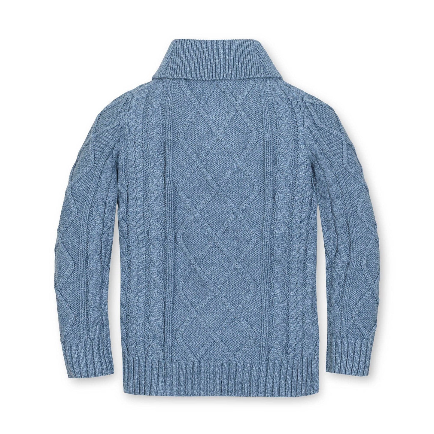 Organic Shawl Collar Cable Sweater