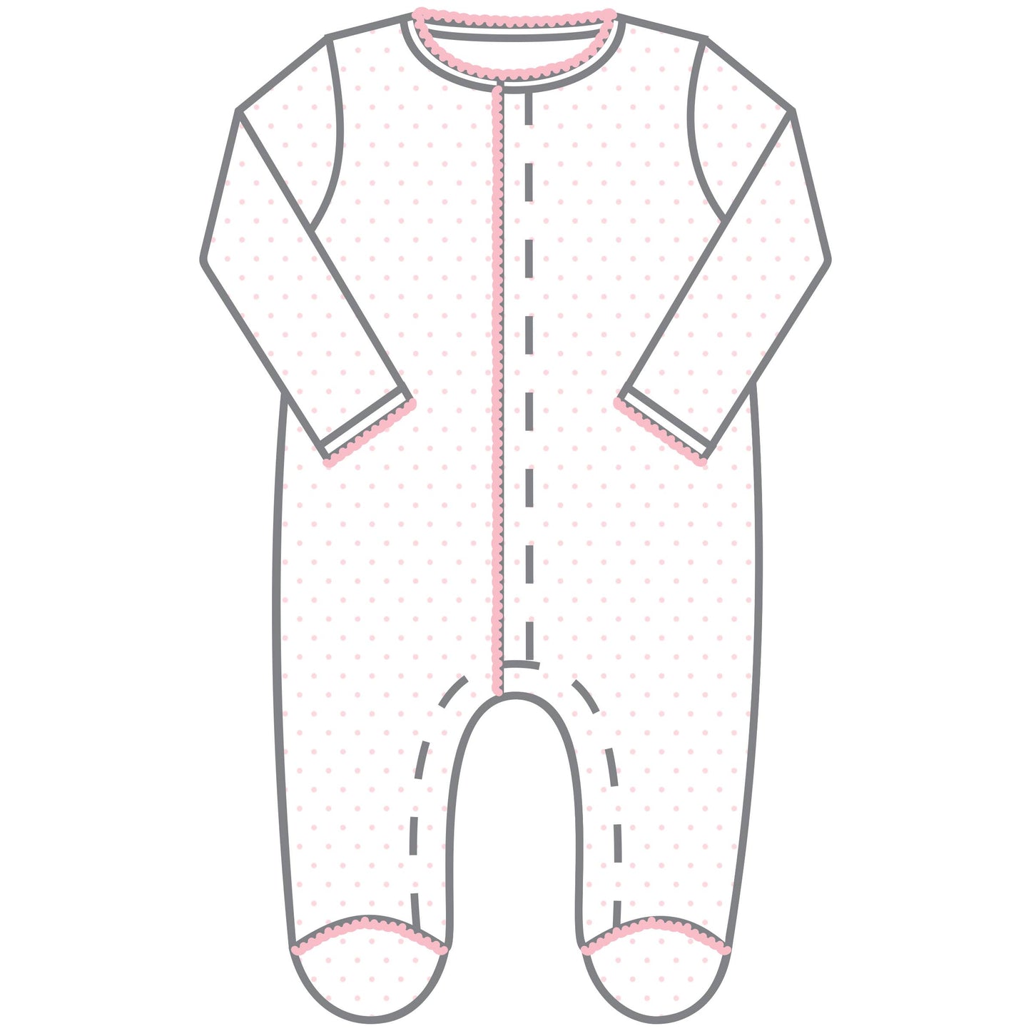 Pink Mini Dots Footie